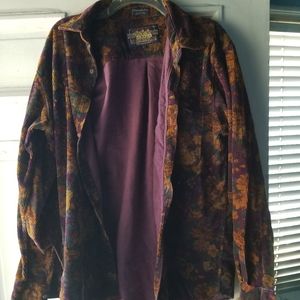 Polo ralph Lauren corduroy floral over shirt in a size large.